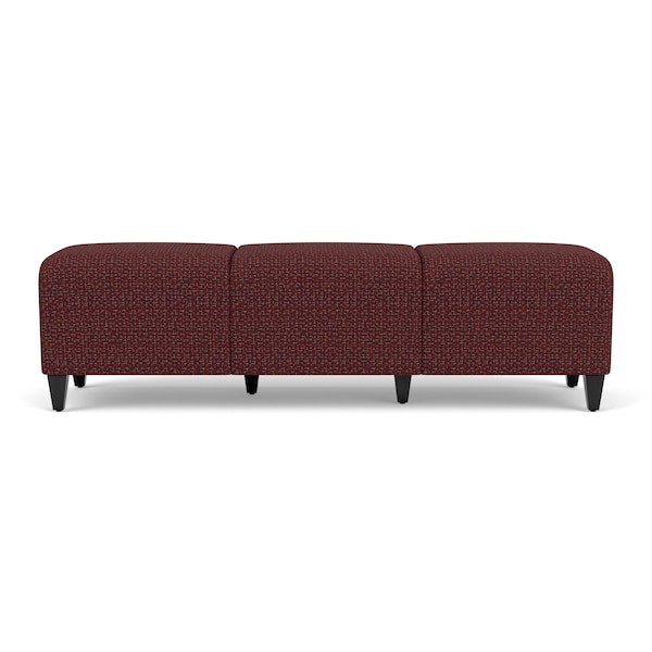 Lesro Siena Lounge Reception 3 Seat Bench, Black, RF Nebbiolo Upholstery SN3001 - main